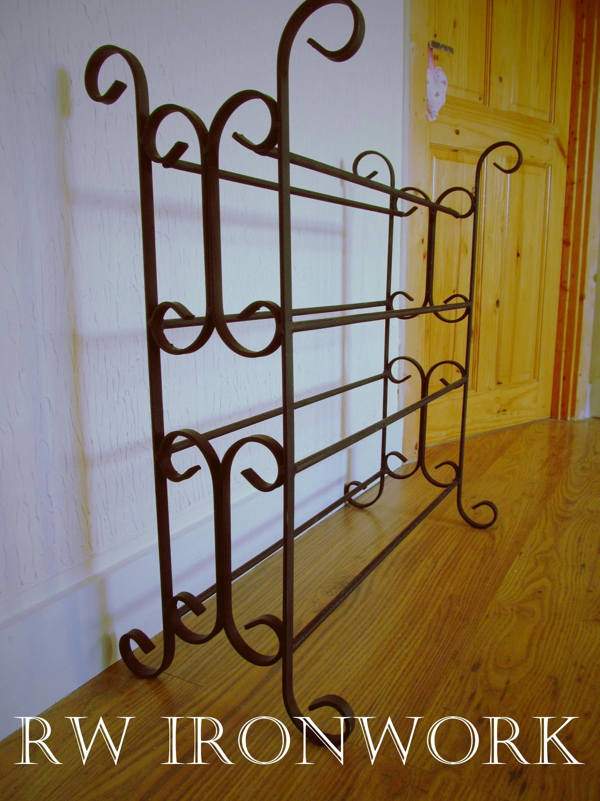 wrought iron shoe rack (handmade) 12 pairs metal